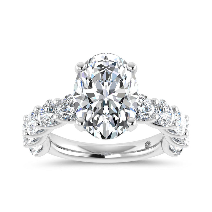 14K White Gold 8 Ct.Tw. Labgrown Diamond Engagement Ring