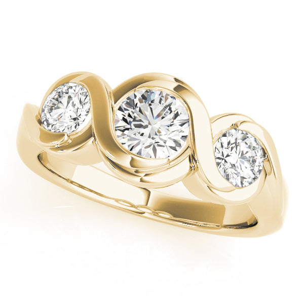 ENGAGEMENT RINGS 3 STONE ROUND